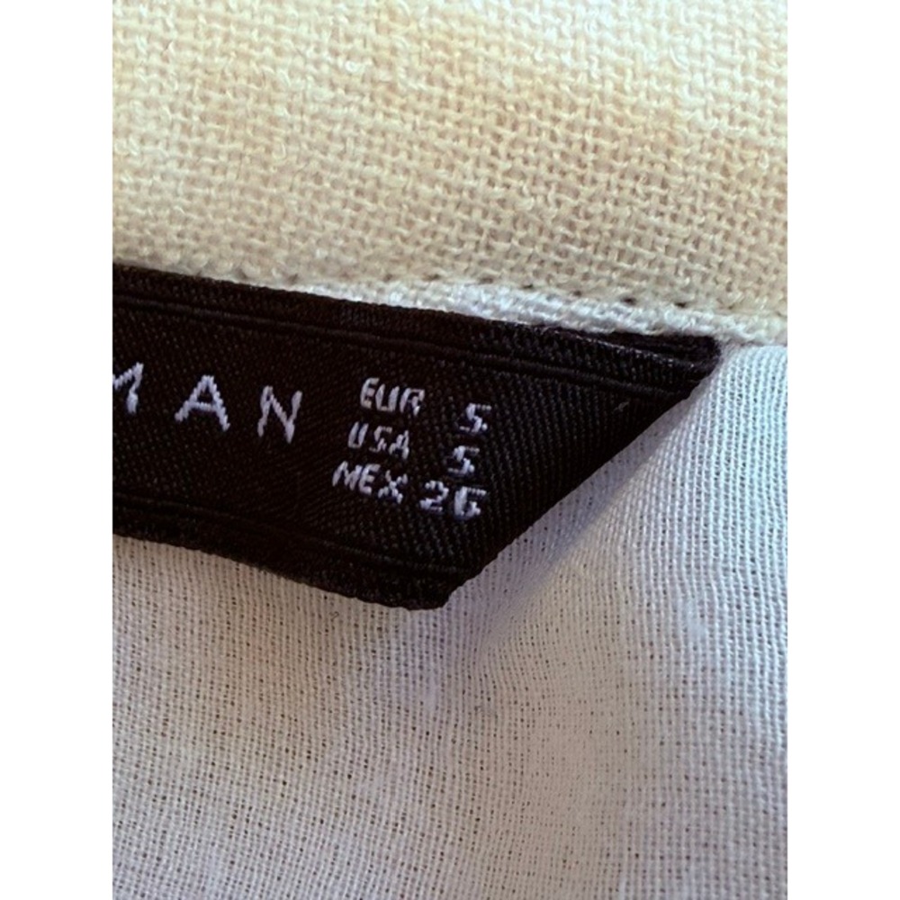 Zara Woman Embroidered Midi Dress Size S White Balloon Sleeve Tassel Boho India - Picture 7 of 8